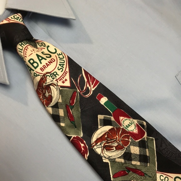 Tabasco Other - Tabasco Navy Blue Crawfish Tie 100% Silk